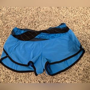Blue lululemon athletic shorts